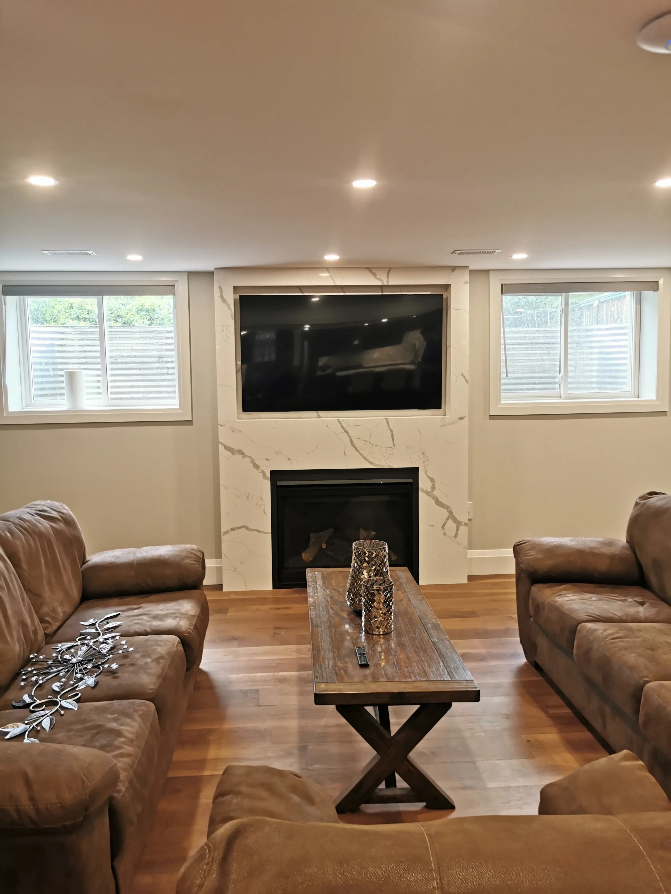 Acton Custom Estate Home, Acton, ON — in progress: Basement Fireplace 3