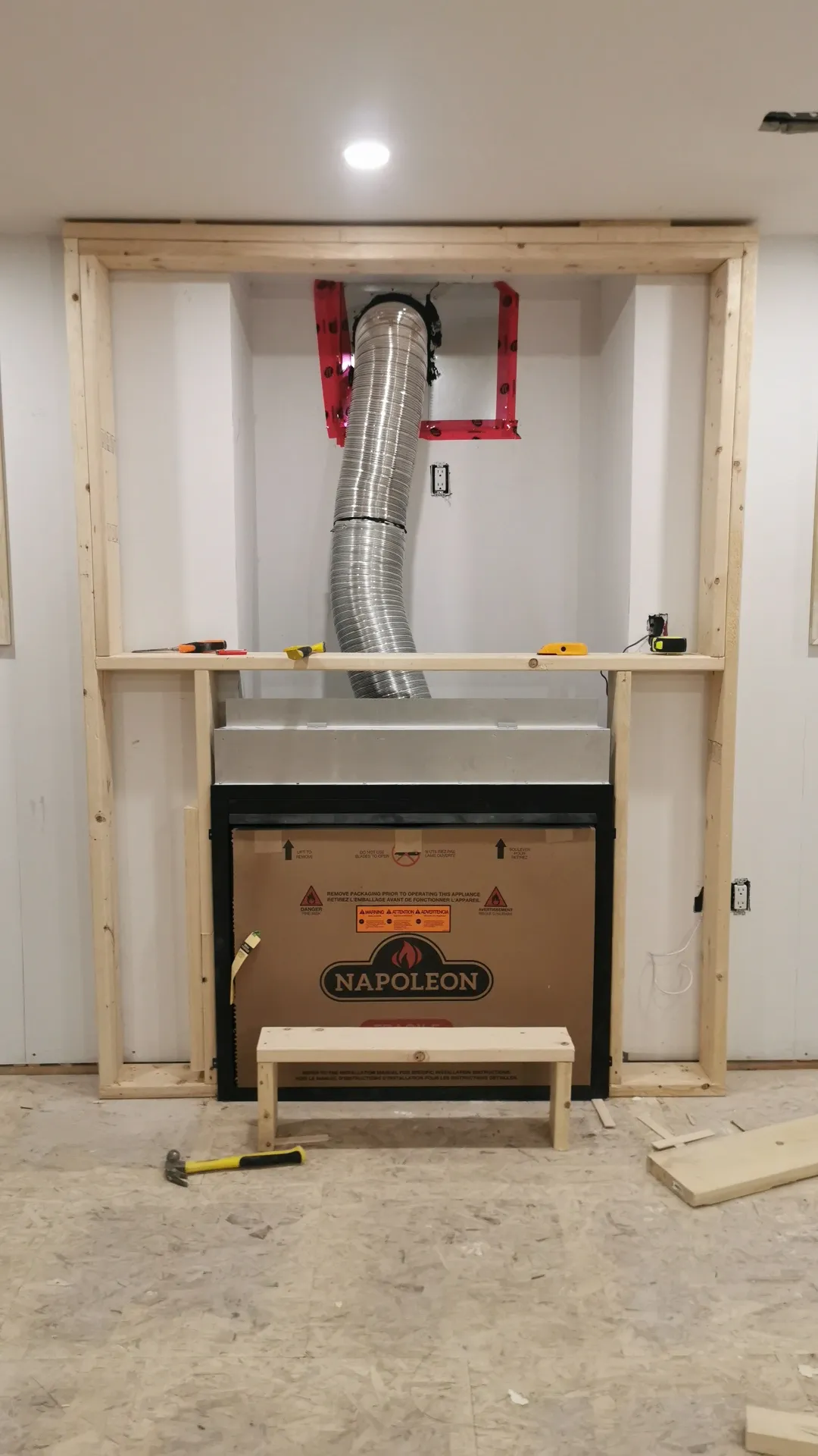 Acton Custom Estate Home, Acton, ON — in progress: Basement Fireplace 1