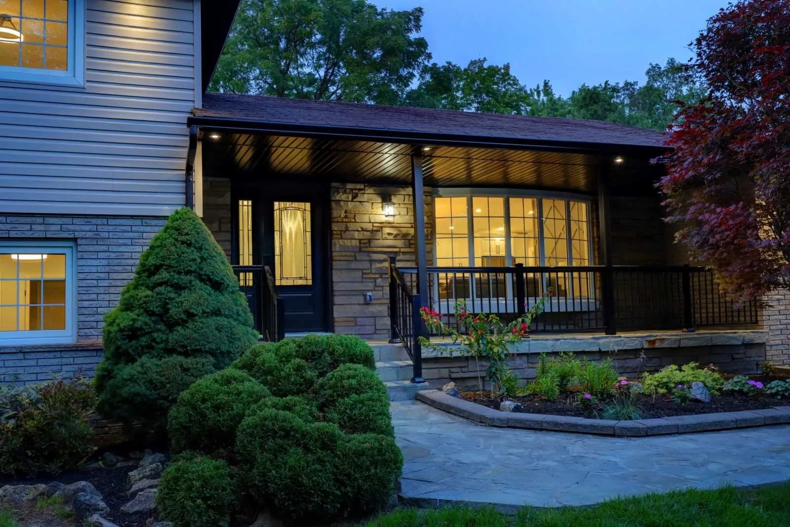Bramalea Woods Whole-Home Renovation, Brampton, ON — completed: Front Wide