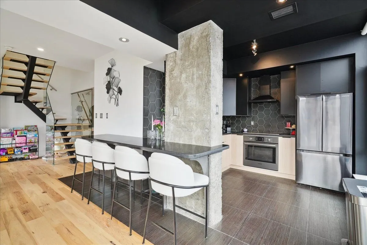Distillery District Condo Renovation, Toronto, ON — after: Kitchen Wide