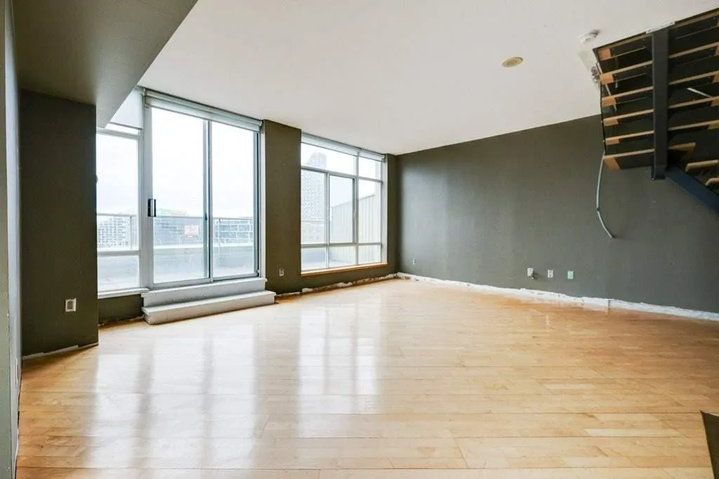 Distillery District Condo Renovation, Toronto, ON — before: Living Room North