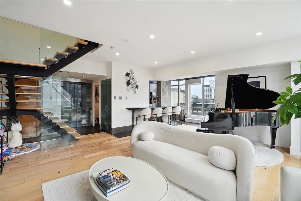 Distillery District Condo Renovation, Toronto, ON — after: Living Room South