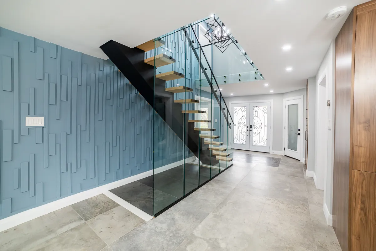 West 5th Whole-Home Renovation, Hamilton Mountain — after: Lower Hallway