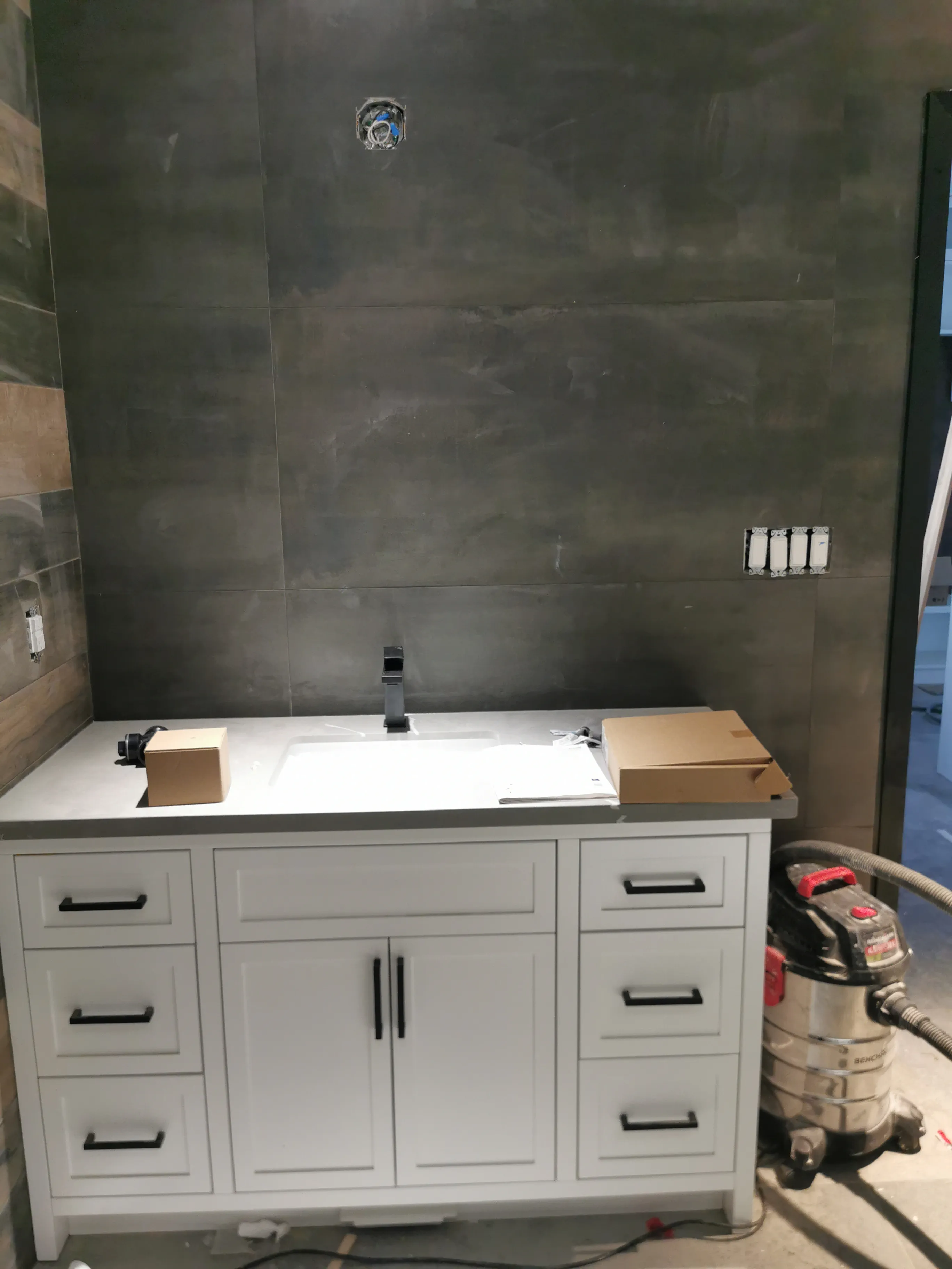 Acton Custom Estate Home, Acton, ON — in progress: Main Bath 9