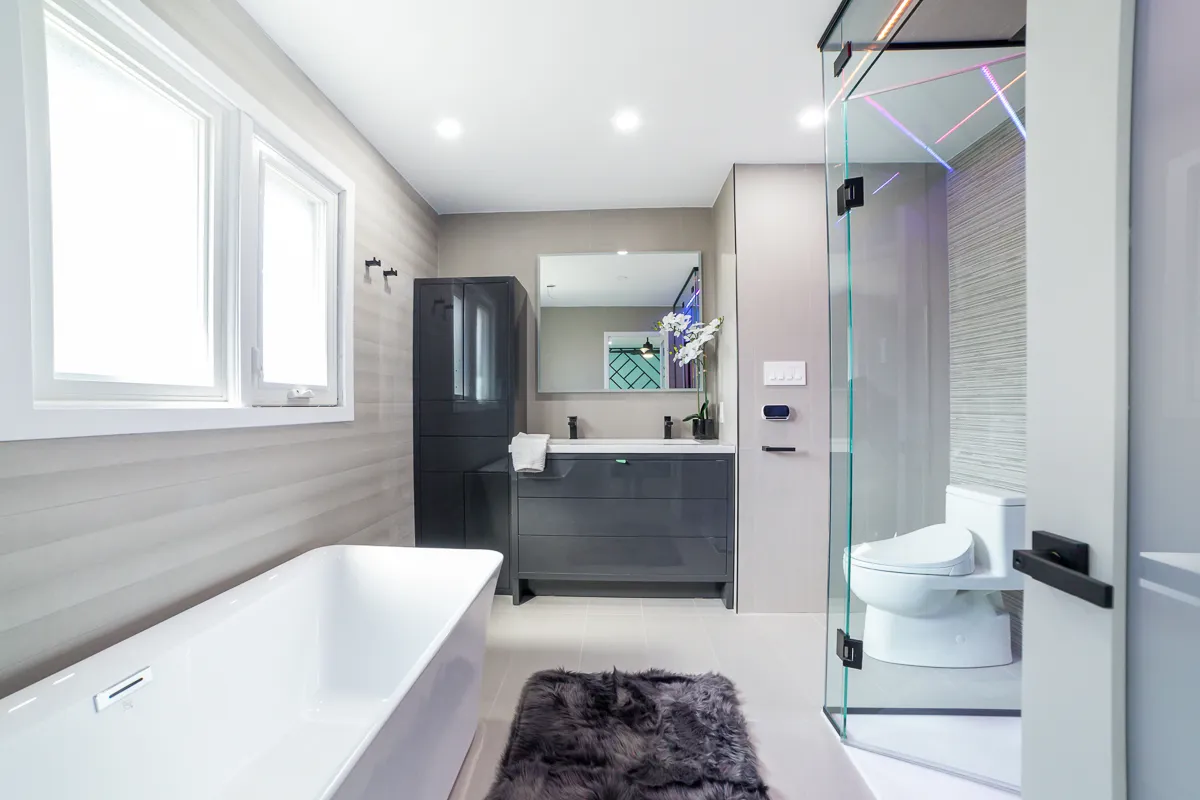 West 5th Whole-Home Renovation, Hamilton Mountain — after: Master Bath