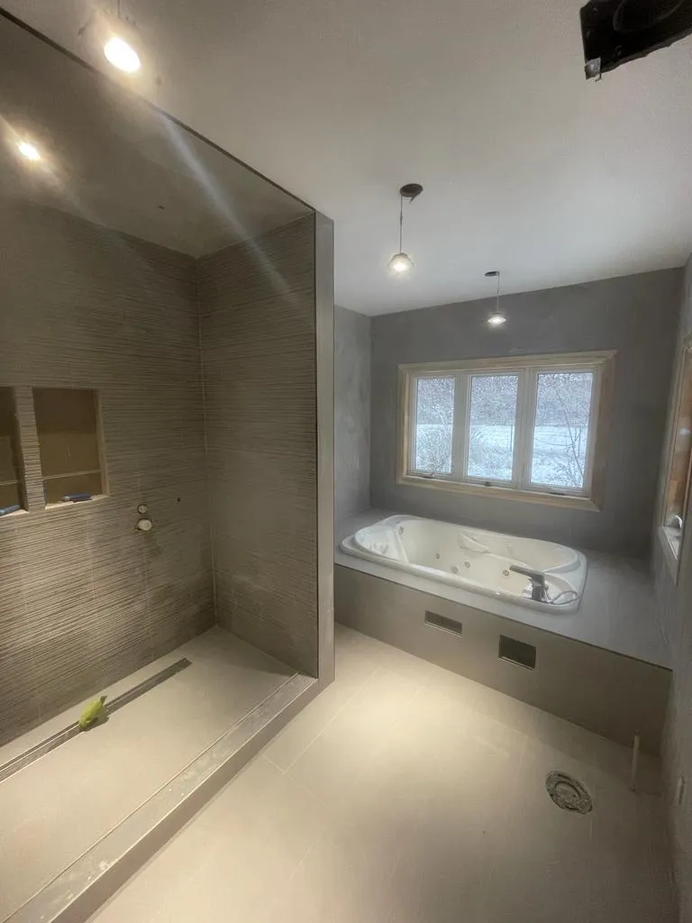 Acton Custom Estate Home, Acton, ON — in progress: Master Bath 8